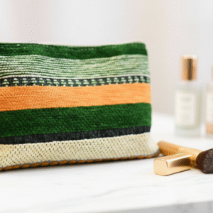 Pochette Tissée en coton – Élégance artisanale -Vert